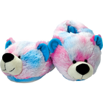 Pink and Blue Tie Dye Bear Slippers