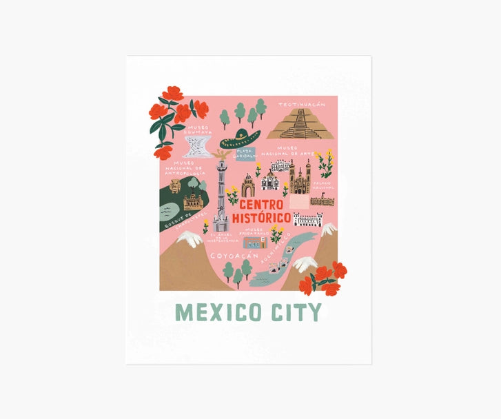 Mexico City Map Print