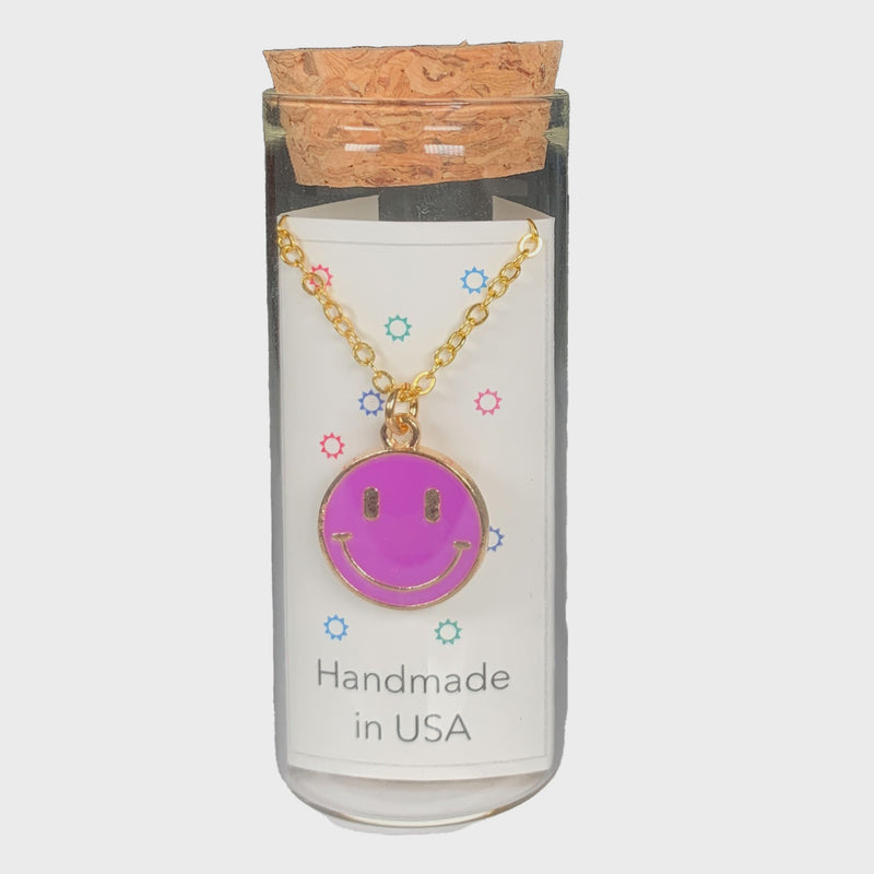 Happy Face Necklace in Jar